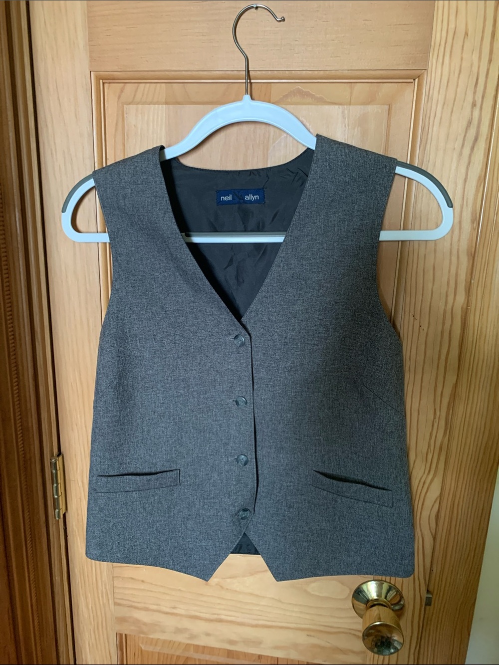 ☁️ Gray Neil Allyn Tweed Style Vest ☁️
